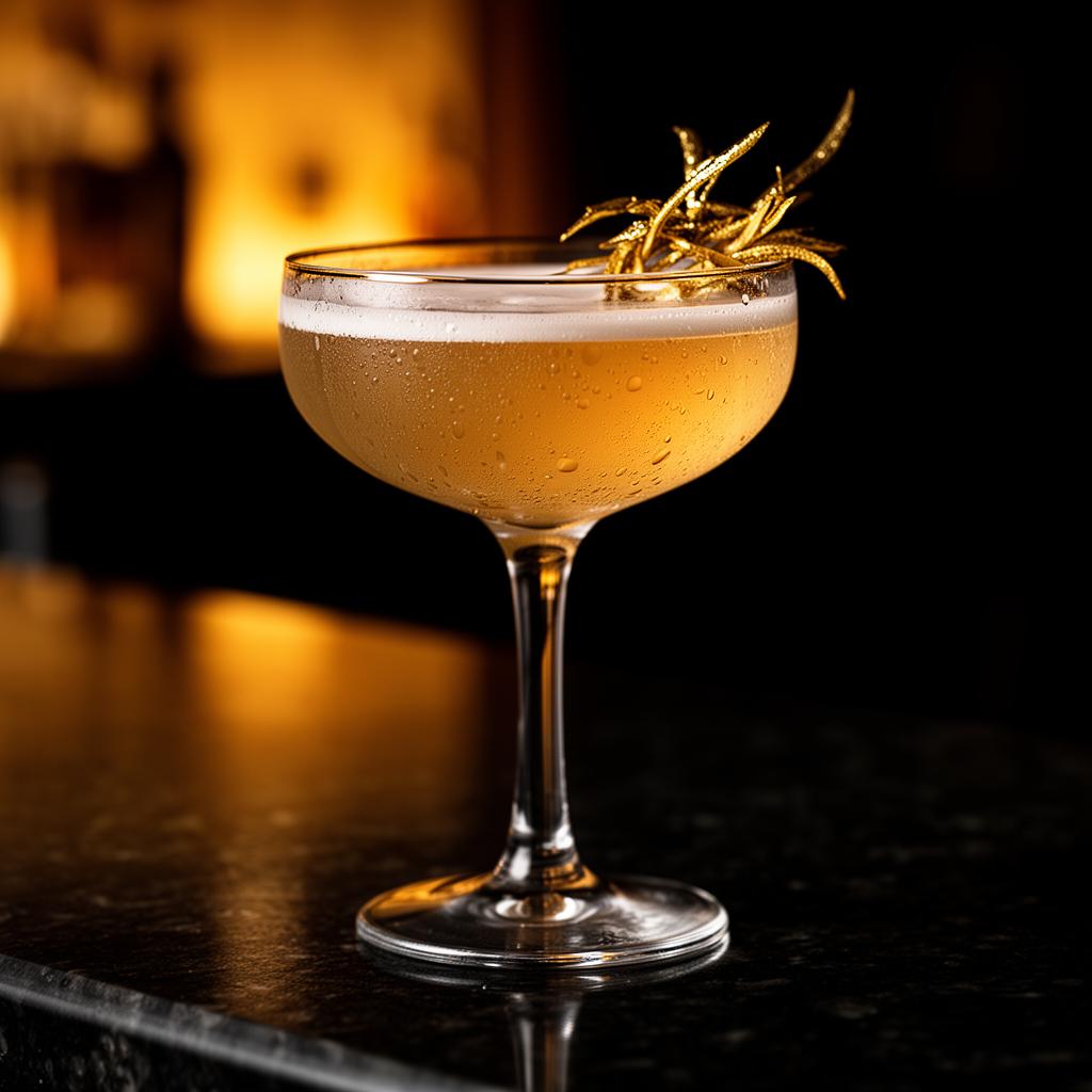 Signature Cocktail mit goldener Garnitur
